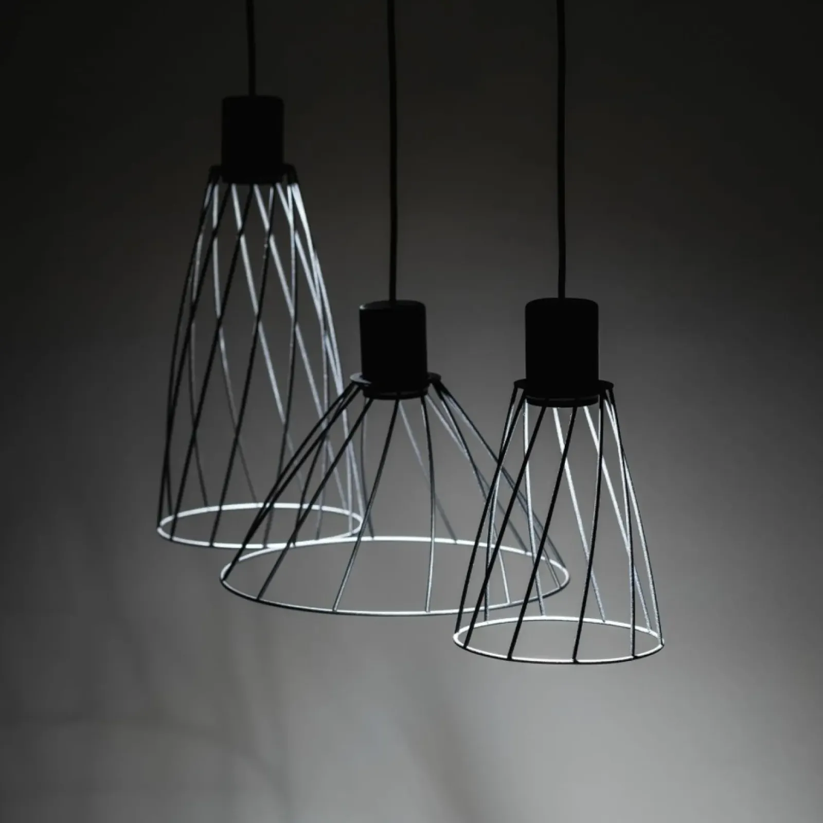 Sklep Kaja Lampa z różnymi, drucianymi kloszami TK 10149 MODESTO | Kaja Discount
