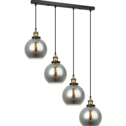 Sklep Kaja Lampa z szarymi kloszami MDM-4330/4 GD+SG CARDENA | Kaja Oświetlenie Store