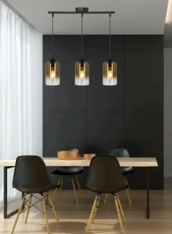 Sklep Kaja Lampa ze szklanymi, bursztynowymi kloszami 33-16270 ASPRA | Kaja Flash Sale