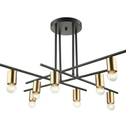 Sklep Kaja Lampa ze złotymi oprawkami MDM3658/8 BK+BRO NORMANI | Kaja Oświetlenie Discount