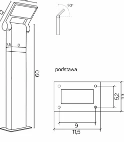 Sklep Kaja Lampa zewnętrzna stojąca, wbudowany LED 11702-600 DG z serii NEO | Kaja Oświetle* Lampy Naświetleniowe|Lampy Ogrodowe Stojące