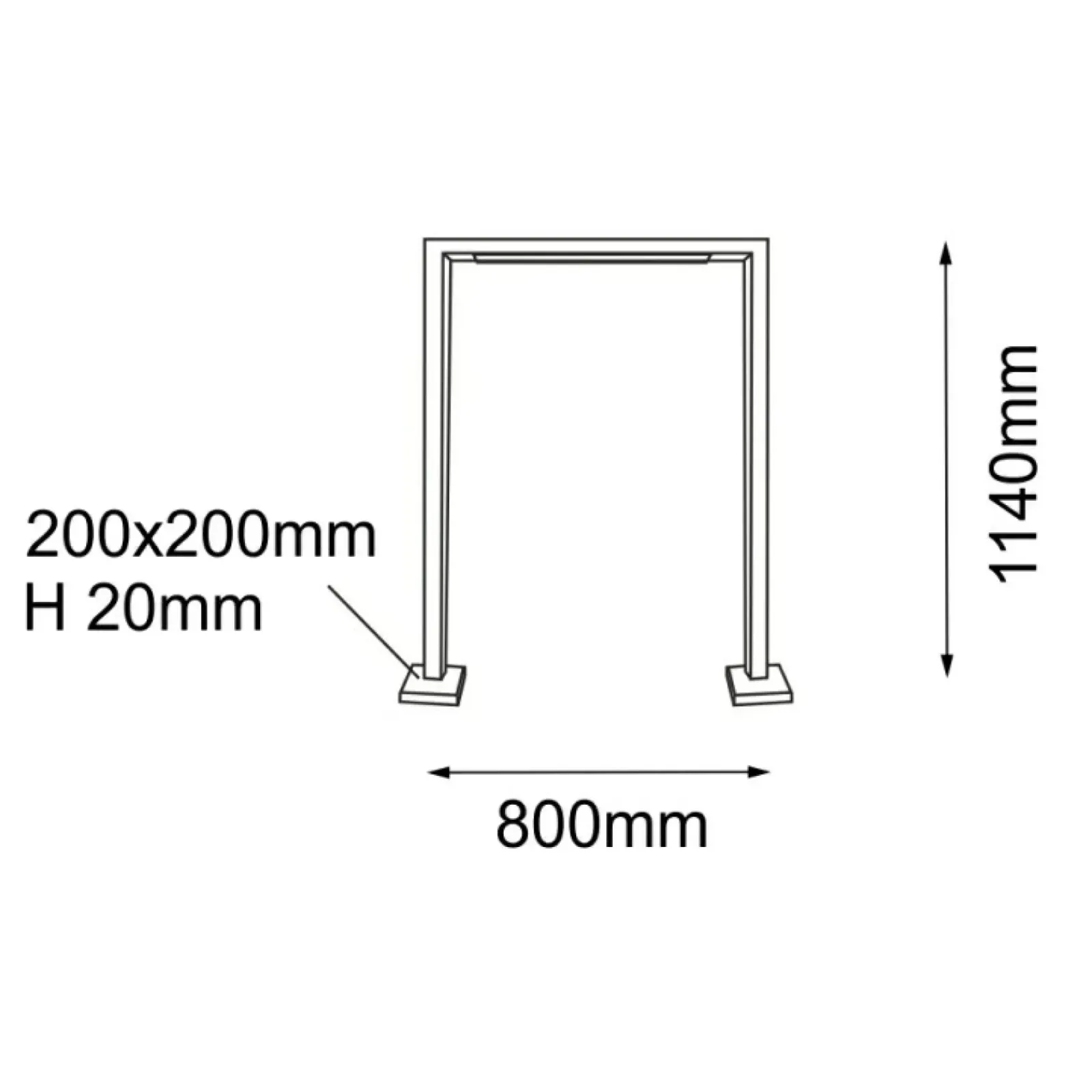 Sklep Kaja Lampa zewnętrzna w kształcie ramki 114cm ANT 9935 TAKETA | Kaja* Lampy Ogrodowe Stojące