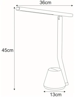 Sklep Kaja Lampka biurkowa LED z organizerem K-BL1066 CZARNY KIKI | Kaja* Lampki Biurkowe|Lampy Led