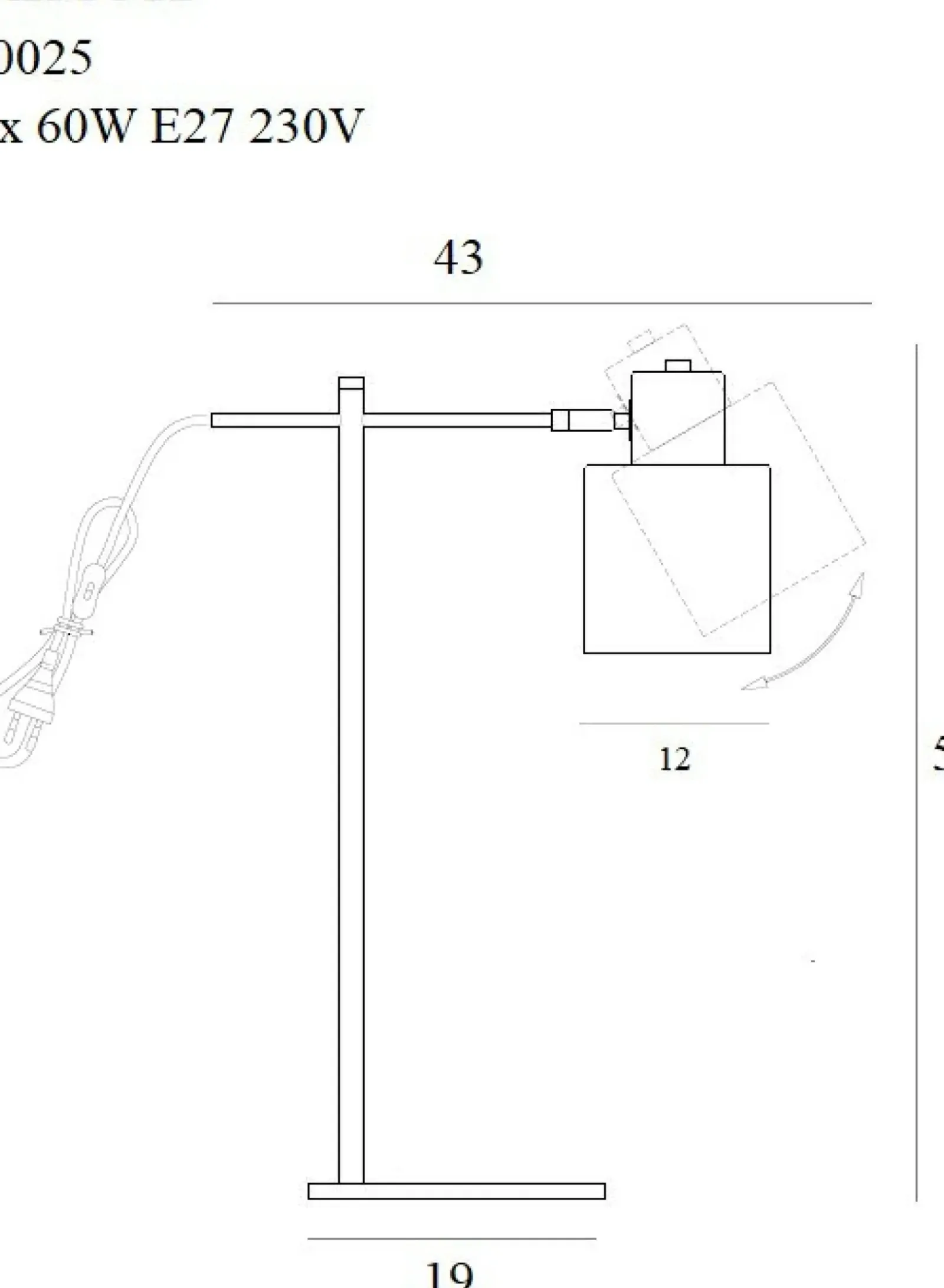 Sklep Kaja Lampka biurkowa z regulowanym ramieniem MX T0025 BLACK | Kaja* Lampki Biurkowe