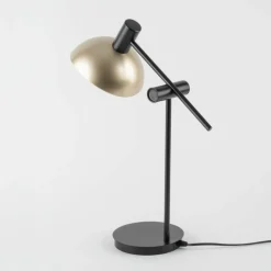 Sklep Kaja Lampka biurkowa ze złotym kloszem SIG 50357 ARTIS | Kaja Oświetlenie* Lampki Biurkowe