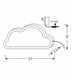 Sklep Kaja Lampka nocna dla dziecka, niebieska chmurka 41-10629 CLOUD | Kaja* Lampy Led
