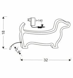 Sklep Kaja Lampka nocna dla małego fana zwierząt 41-11671 DOG | Kaja Oświetlenie* Lampy Led