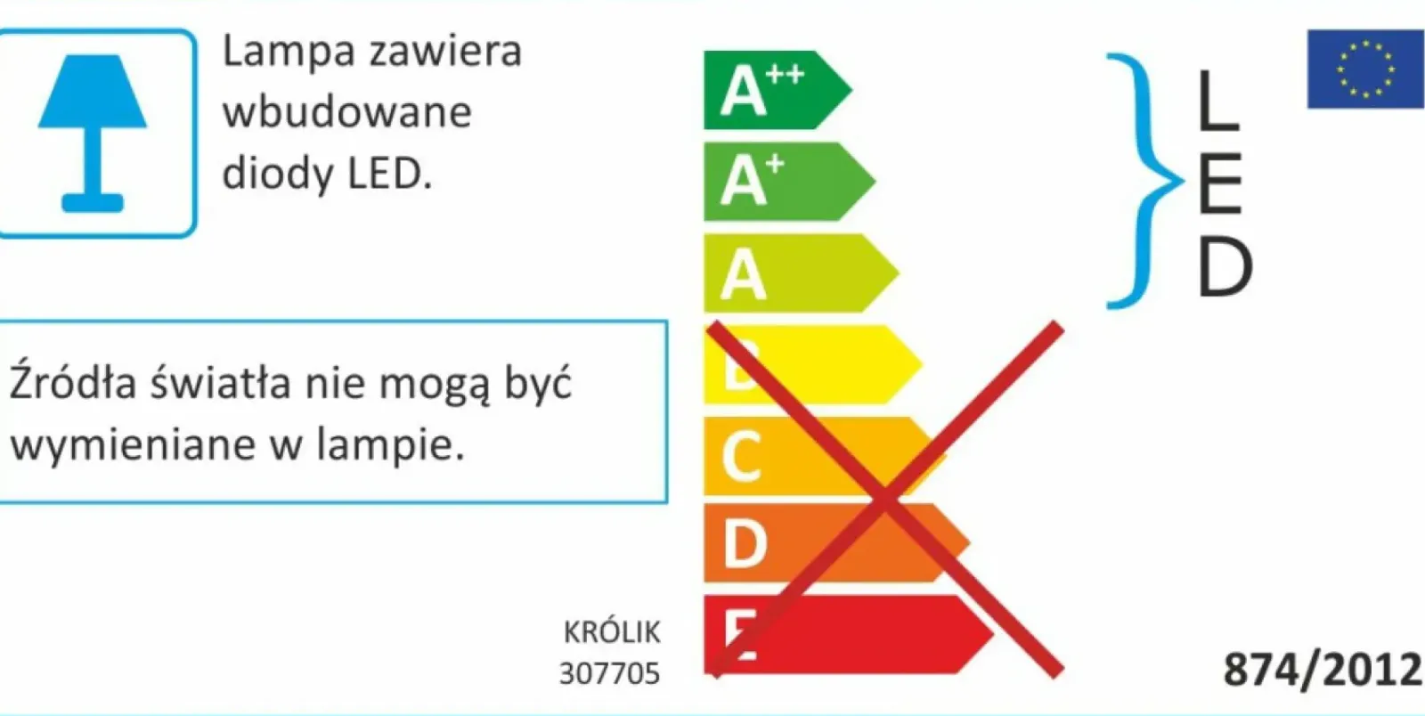 Sklep Kaja Lampka nocna LED 307705 z serii KRÓLIK - Polux* Lampy Led