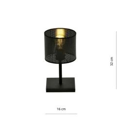 Sklep Kaja Lampka nocna w stylu industrialnym 1143/LN1 JORDAN | Kaja Oświetlenie* Lampki Stołowe Z Abażurem|Nowoczesne Lampki Stołowe