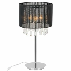 Sklep Kaja Lampka stołowa dark glamour MTM9262/3P BK ESSENCE | Kaja Oświetlenie* Lampki Stołowe Z Abażurem