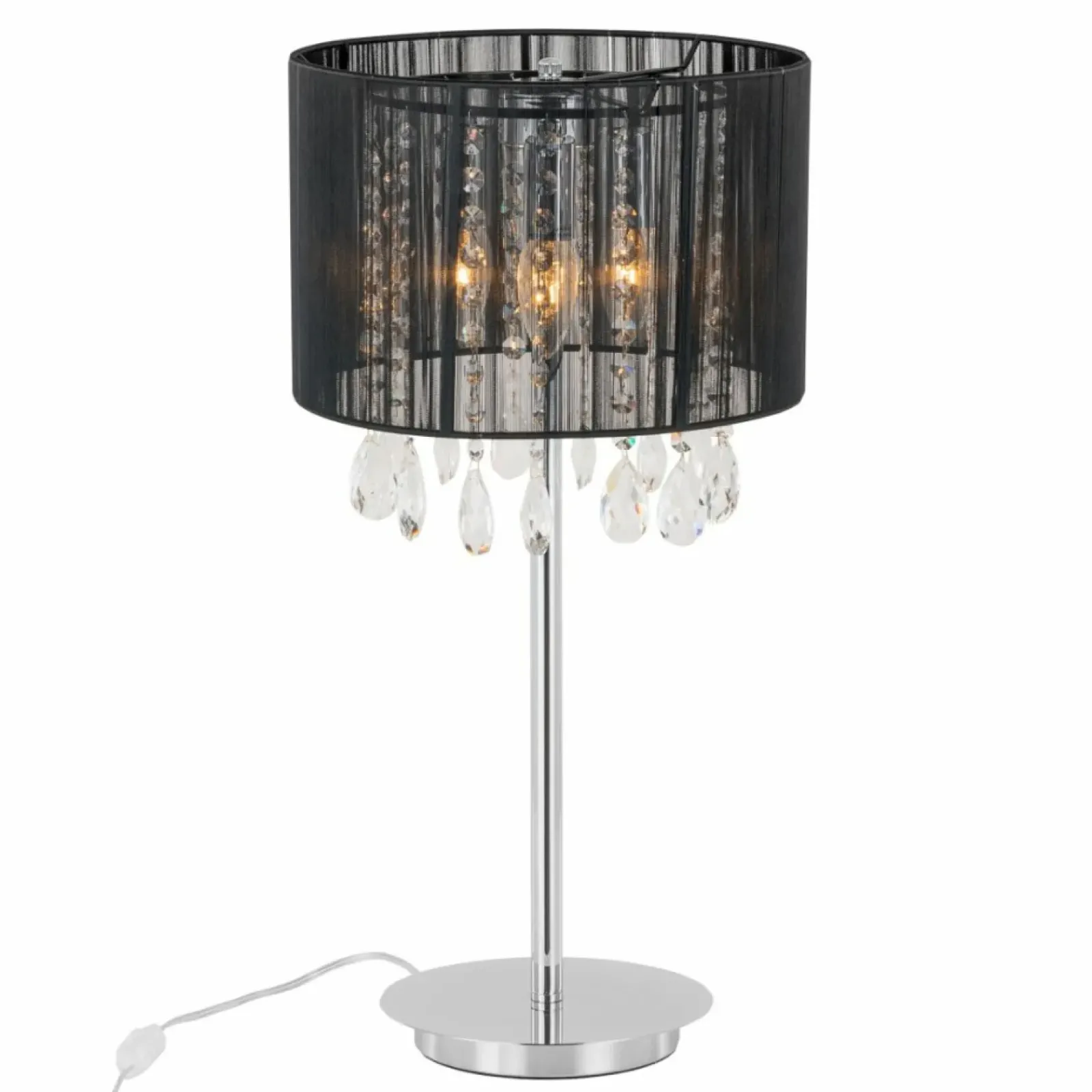 Sklep Kaja Lampka stołowa dark glamour MTM9262/3P BK ESSENCE | Kaja Oświetlenie* Lampki Stołowe Z Abażurem