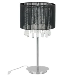 Sklep Kaja Lampka stołowa dark glamour MTM9262/3P BK ESSENCE | Kaja Oświetlenie* Lampki Stołowe Z Abażurem