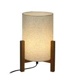 Sklep Kaja Lampka stołowa w stylu rustykalnym TB-85930-M-WH-WO ONES | Kaja* Lampki Stołowe Z Abażurem|Tradycyjne Lampki Stołowe