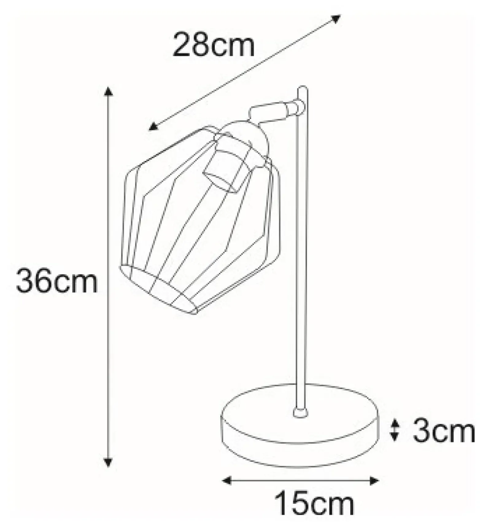 Sklep Kaja Lampka stołowa z designerskim kloszem K-3773 BENET | Kaja Oświetlenie* Nowoczesne Lampki Stołowe|Lampki Stołowe Nowoczesne