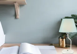 Sklep Kaja Lampka stołowa z niebieskim abażurem LEDEA 50501099 YORK | Kaja* Lampki Stołowe Z Abażurem