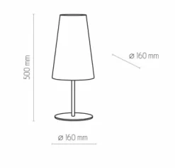 Sklep Kaja Lampka stołowa ze stożkowym abażurem TK 5174 UMBRELLA | Kaja* Nowoczesne Lampki Stołowe