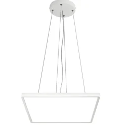 Sklep Kaja Ledowa, biała lampa wisząca 30x30 PND-83625-300S-24W-WH BASTIA | Kaja New