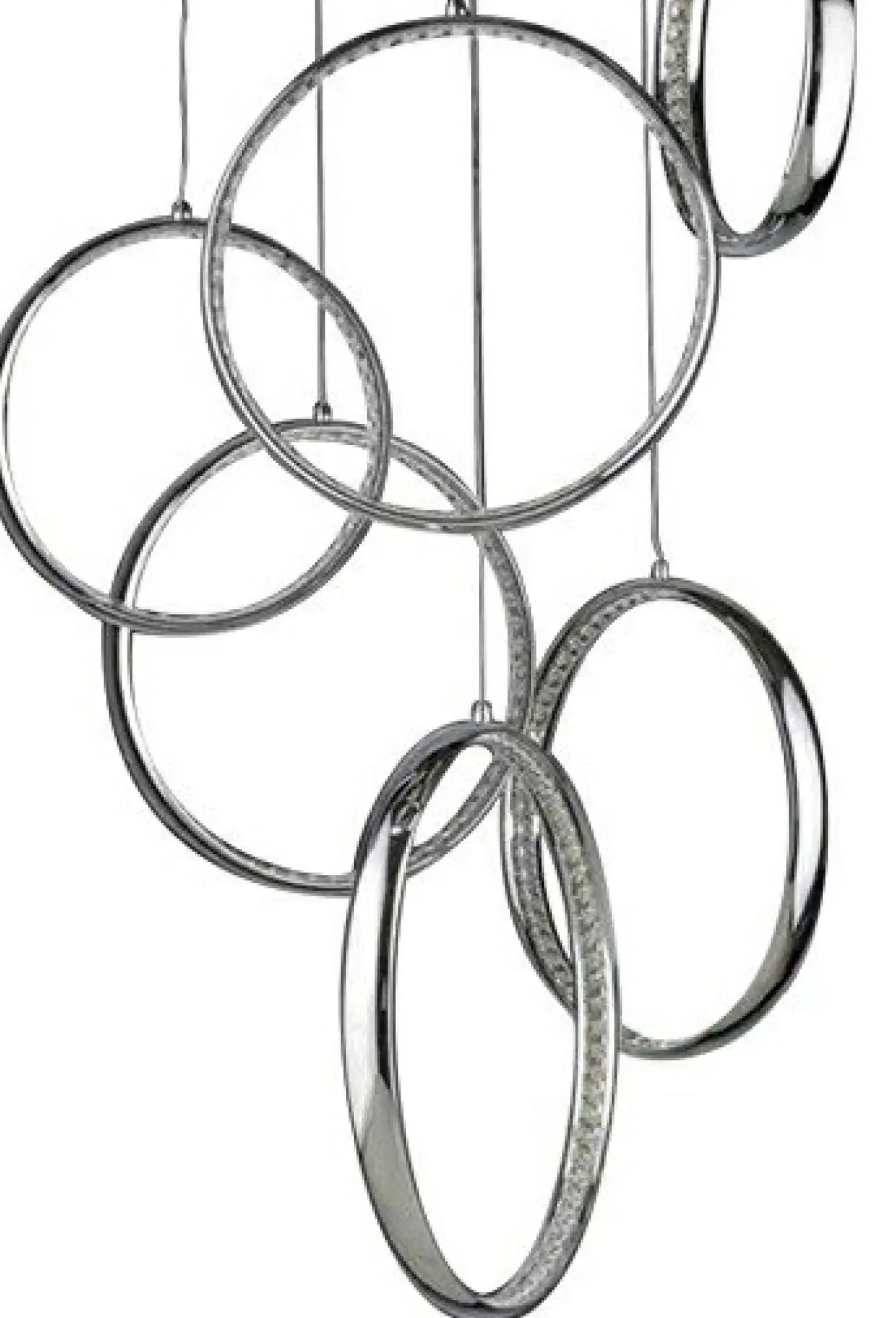Sklep Kaja Ledowa, owana lampa wisząca obręcze AZ2450 OLIMP | Kaja chrom Store