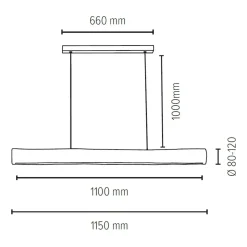 Sklep Kaja Ledowa, drewniana belka 115cm lampa wisząca 69660104 LUCAS | Kaja Best Sale