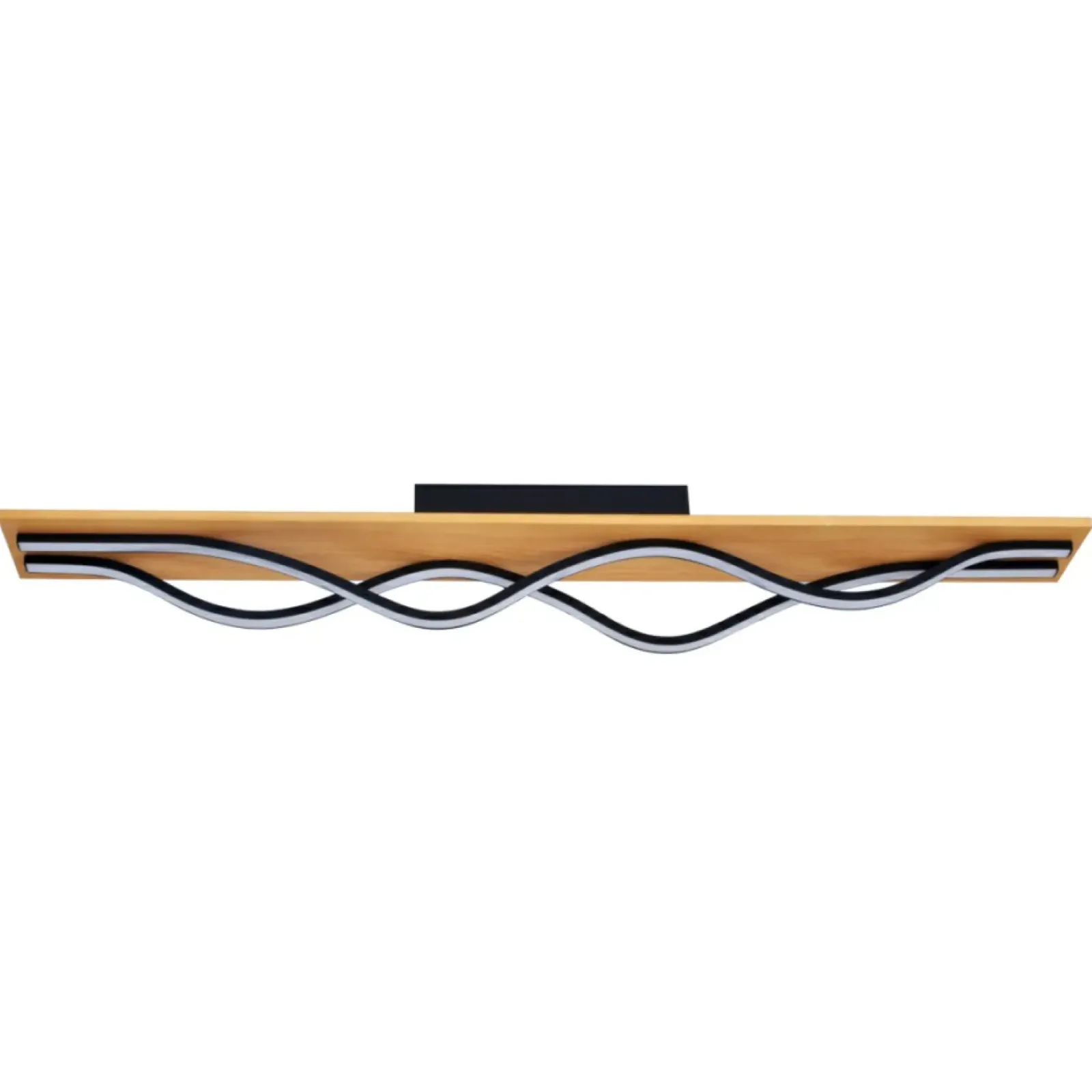 Sklep Kaja Ledowa, drewniana lampa sufitowa fala PLF-23848-30W-BK-GD CONATO | Kaja Discount