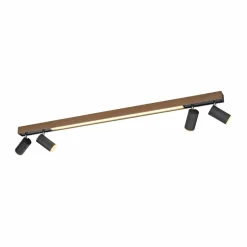 Sklep Kaja Ledowa, drewniana listwa z 4 reflektorami 6121-79 PURE-LINES | Kaja drewniany Store
