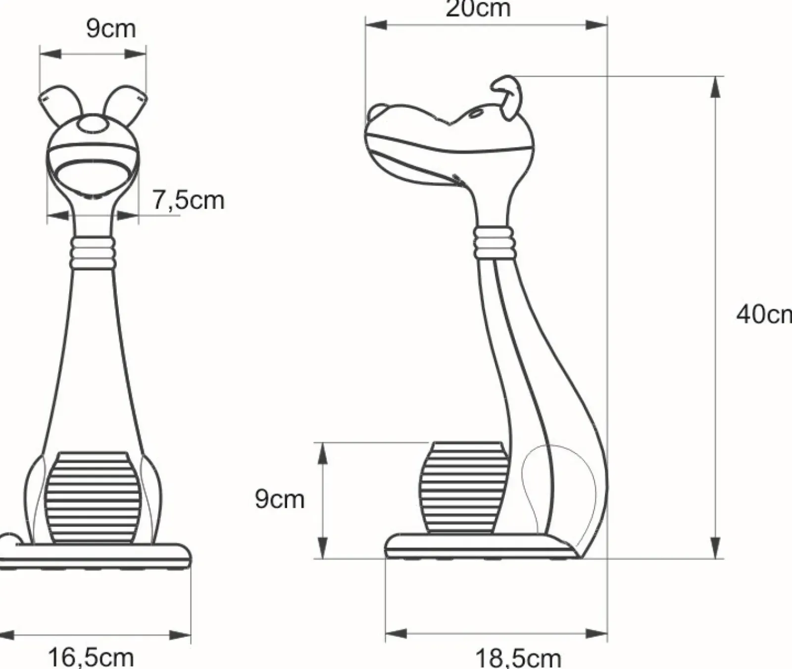 Sklep Kaja Ledowa, dziecięca lampka do nauki K-BL1607 BIAŁY PIESEK | Kaja*Dzieci Lampki Biurkowe|Lampy Led
