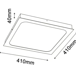 Sklep Kaja Ledowa, klasyczna lampa sufitowa 41x41cm 4000K ANT 1053 HIKA | Kaja* Lampy Led|Plafony Klasyczne