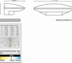 Sklep Kaja Ledowa lampa ścienna, ciepła barwa światła 91303-LED z serii UFO | Kaja Oświetle* Kinkiety Ogrodowe