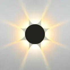 Sklep Kaja Ledowa lampa elewacyjna na taras 3000K ⌀16cm OWL-6031-8-3K MACBA* Kinkiety Ogrodowe