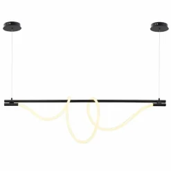 Sklep Kaja Ledowa lampa nad wyspę kuchenną ABR-HILTON-SC-38W SPIRALI | Kaja czarny Outlet