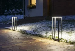 Sklep Kaja Ledowa lampa ogrodowa, kolor ciemny popiel AR-500 z serii ARMA | Kaja Oświetleni* Lampy Ogrodowe Stojące