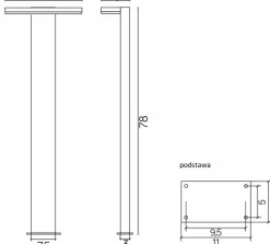 Sklep Kaja Ledowa lampa ogrodowa, ochrona IP54 17602-780 DG z serii FLER | Kaja Oświetlenie* Lampy Ogrodowe Stojące