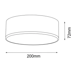Sklep Kaja Ledowa lampa sufitowa ⌀20cm 3000K ANT 7032 ZAMA | Kaja Oświetlenie* Plafony Klasyczne|Plafony Nowoczesne