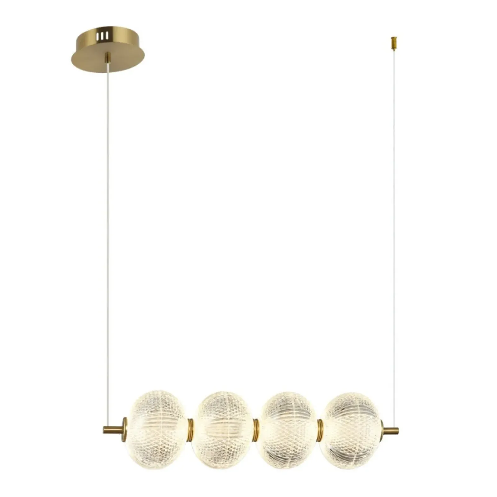 Sklep Kaja Ledowa lampa w poziomie, ozdobne klosze PND-29038-4-GD LAZIE | Kaja Cheap