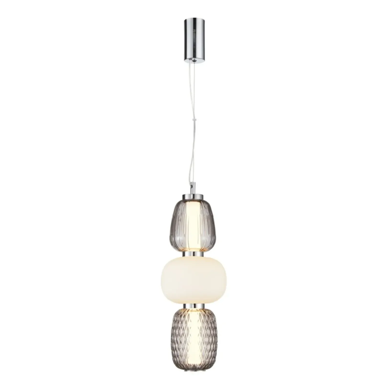 Sklep Kaja Ledowa lampa wisząca do sypialni PND-98374-28W-CH ERIS | Kaja New