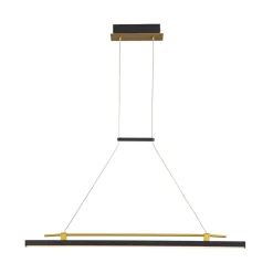 Sklep Kaja Ledowa lampa wisząca nad stół PND-54638F-16W-3K-BK-GD MERLOT | Kaja Fashion