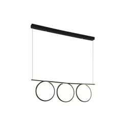 Sklep Kaja Ledowa lampa wisząca obręcze ML523 LOOP BLACK | Kaja Oświetlenie czarny Sale