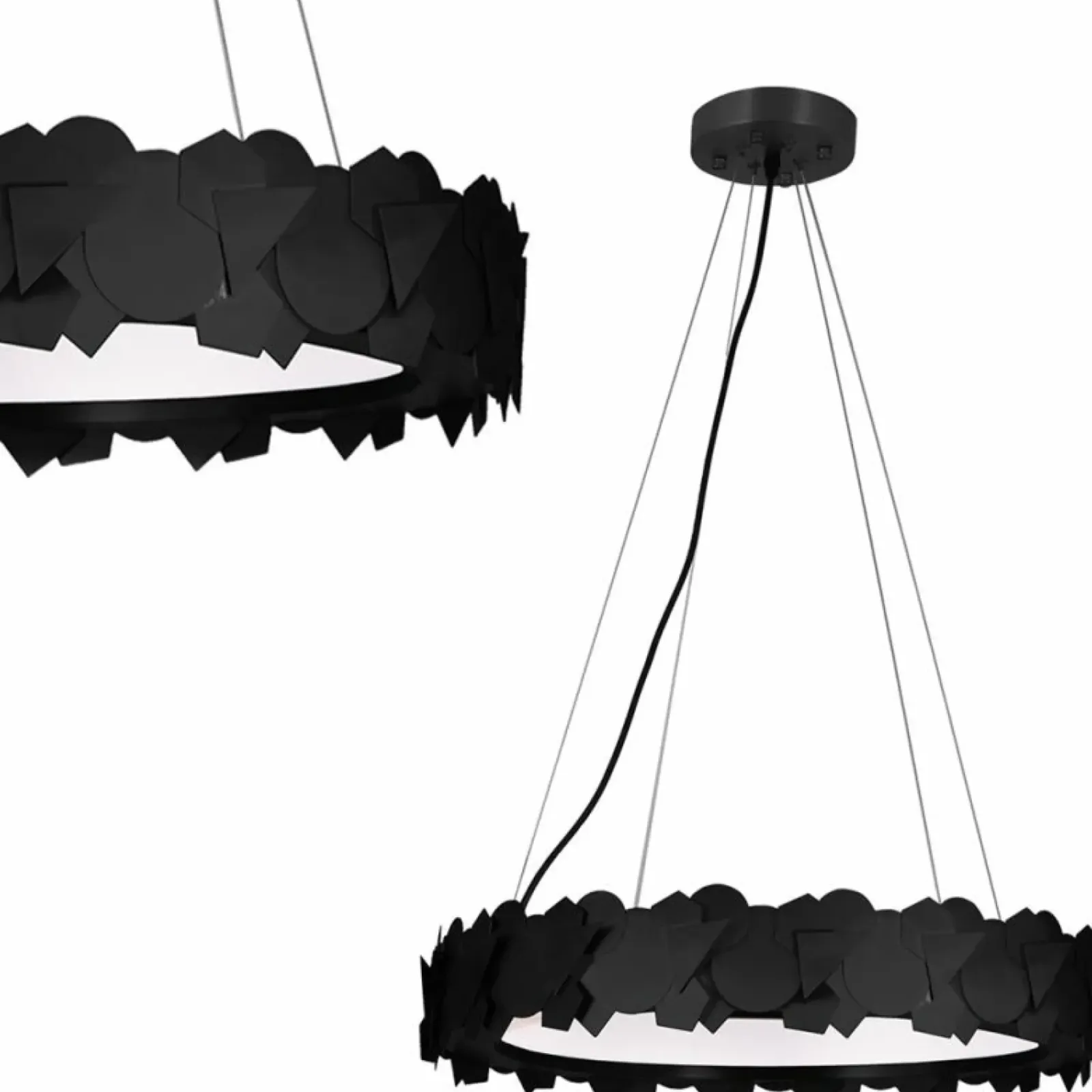 Sklep Kaja Ledowa lampa wisząca, tarcza z ciepłym światłem ML6157 SOHO | Kaja czarny Discount