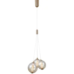 Sklep Kaja Ledowa lampa wisząca, trzy klosze PND-34359-3-HBR-AMB z serii BUTERO Clearance