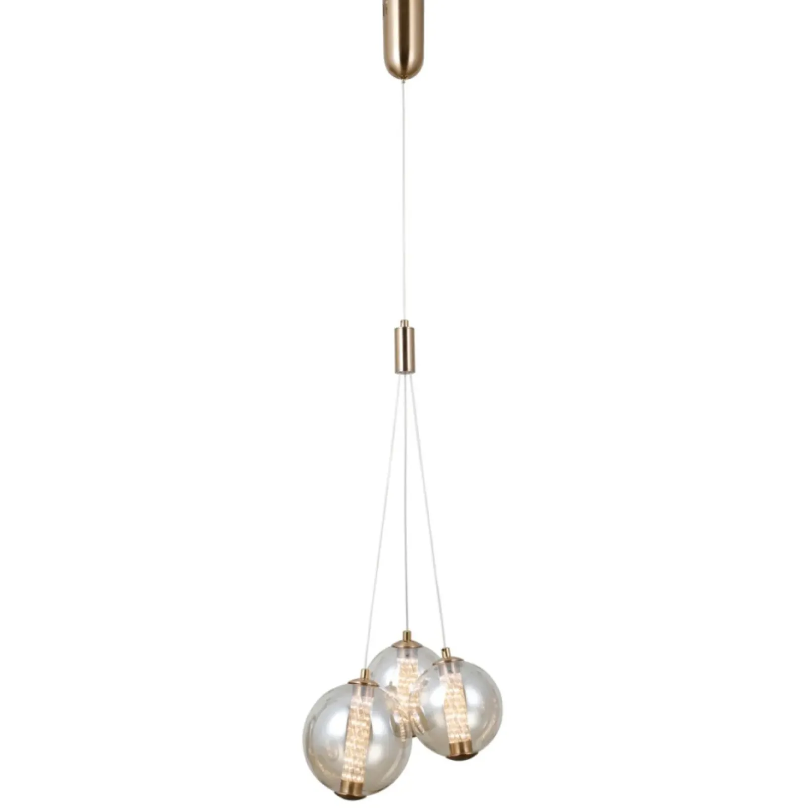 Sklep Kaja Ledowa lampa wisząca, trzy klosze PND-34359-3-HBR-AMB z serii BUTERO Clearance