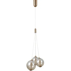 Sklep Kaja Ledowa lampa wisząca, trzy klosze PND-34359-3-HBR-AMB z serii BUTERO Clearance