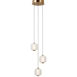 Sklep Kaja Ledowa lampa wisząca, złoty kolor PND-34362-3-HBR-OPAL z serii GANTI New
