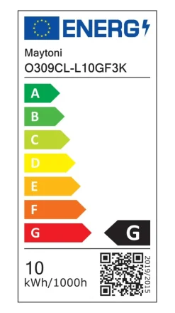 Sklep Kaja Ledowa lampa zewnętrzna, czarna, moc 10W O309CL-L10GF3K z serii ARES* Plafony Zewnętrzne
