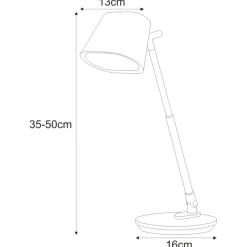 Sklep Kaja Ledowa lampka biurkowa w kolorze grafitu K-BL1527 GRAFIT z serii BOLEK* Lampki Biurkowe|Lampy Led