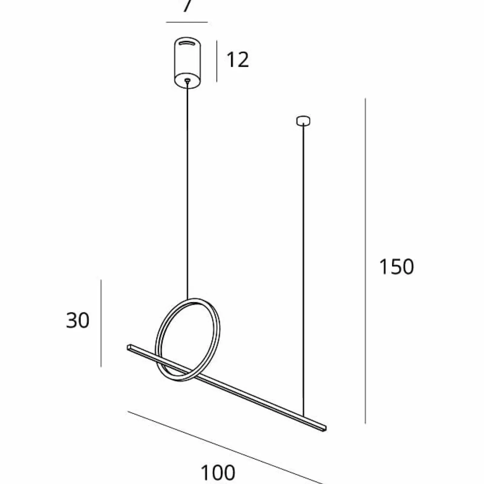 Sklep Kaja Ledowa, minimalistyczna lampa nad stół MX P0570D LOZANNA | Kaja Clearance