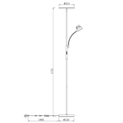 Sklep Kaja Ledowa, nowoczesna lampa podłogowa ZM FL-020288RD MANDI | Kaja* Lampy Led