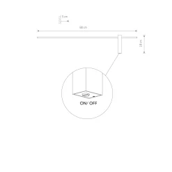 Sklep Kaja Ledowa, nowoczesna, prosta lampa ścienna 10852 MOTIVE LED | Kaja* Lampy Led