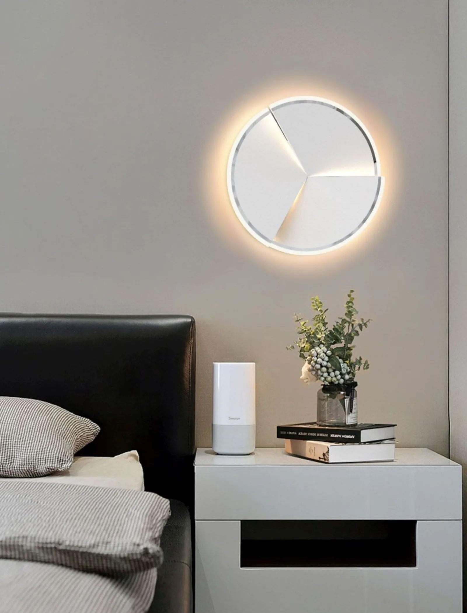 Sklep Kaja Ledowa, srebrna, okrągła lampa ścienna WF 9036-108L TRAPANI | Kaja* Lampy Led