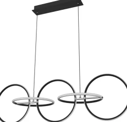 Sklep Kaja Ledowa, szeroka lampa wisząca do salonu A0022-351 KOS | Kaja czarny Cheap