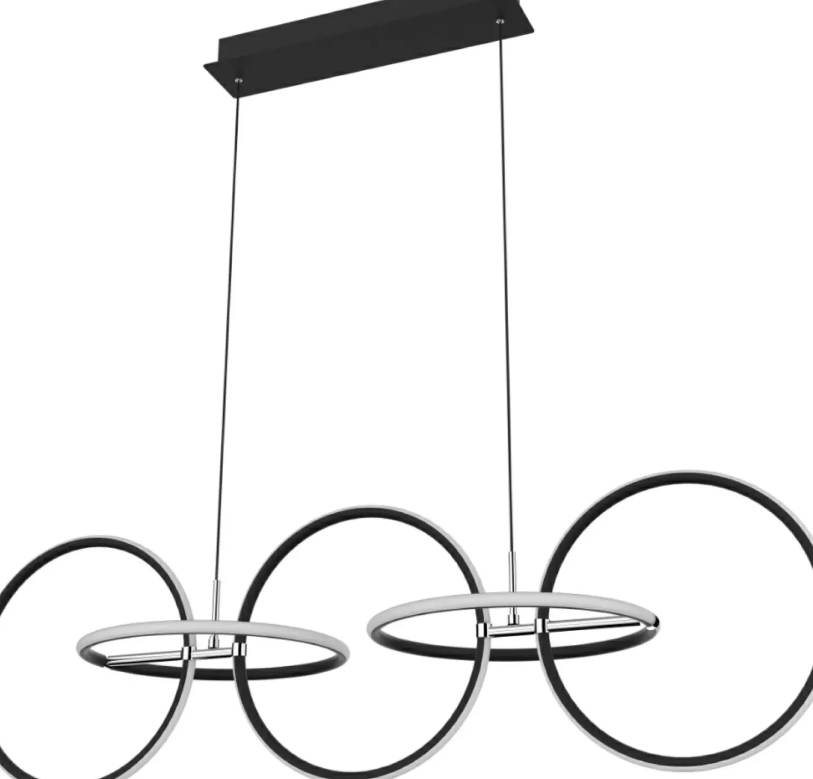 Sklep Kaja Ledowa, szeroka lampa wisząca do salonu A0022-351 KOS | Kaja czarny Cheap